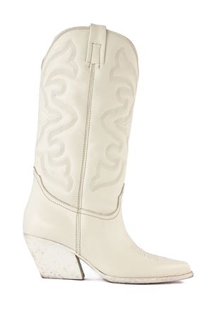 White leather Texan boots ELENA IACHI | E2000OSSO